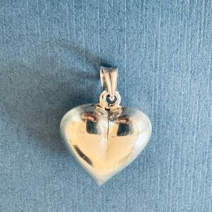 Sterling Silver Puffy Heart Pendant